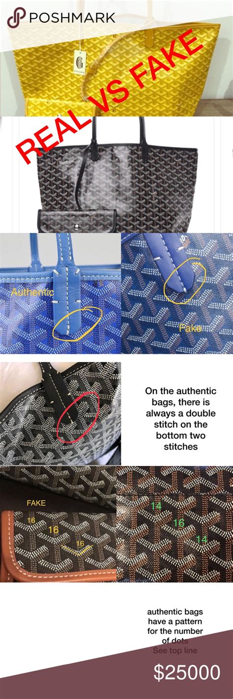 how can u spot fake from real goyard bags|genuine goyard bag.